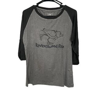NEW Running Man 3/4 Sleeve RavensWood Chicago Run Women’s size Medium Black Gray